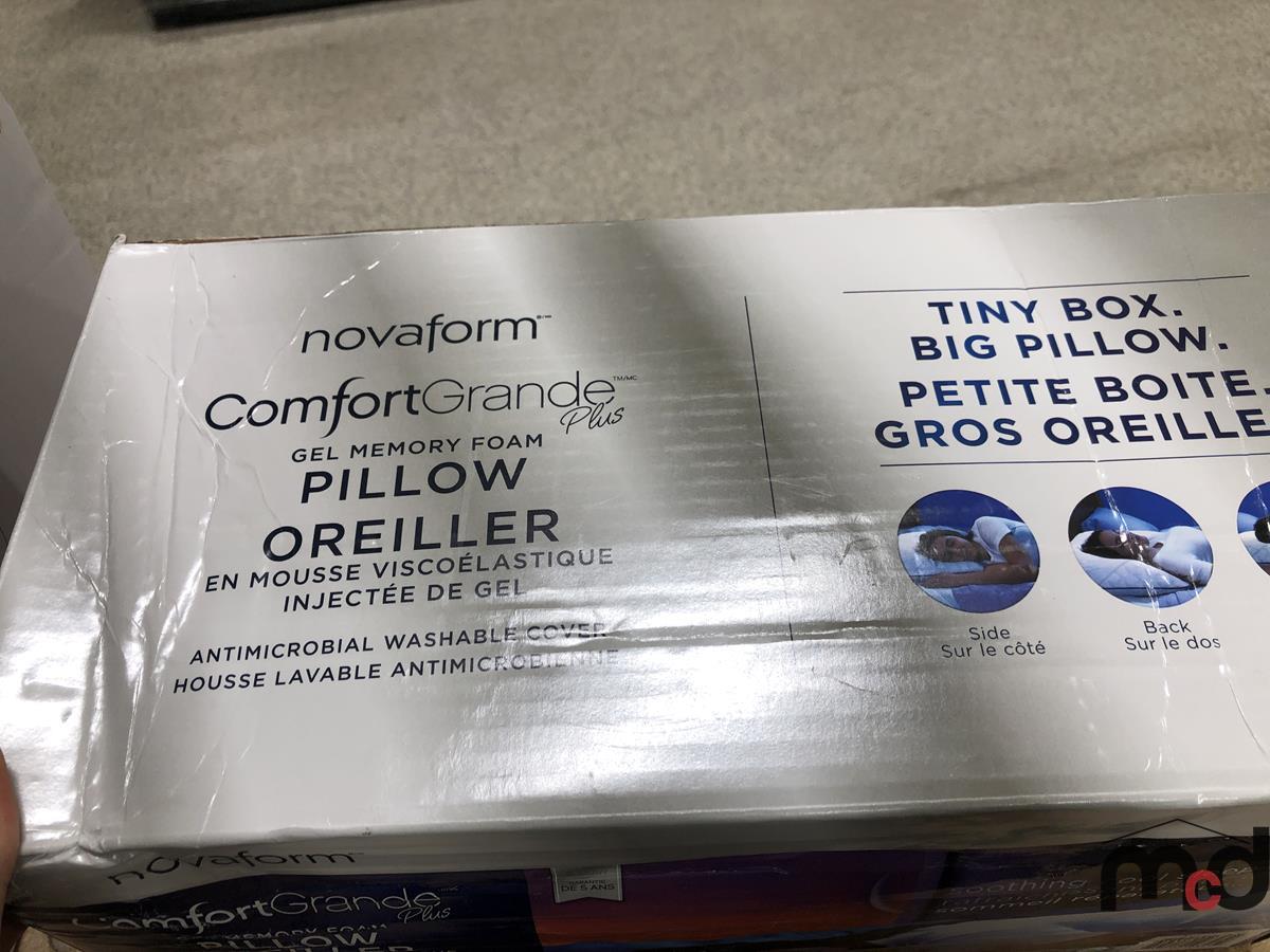 Nova Form Memory Foam Pillow, 16Piece Dish Set, Curling Iron & Toilet Seat